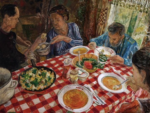 חוגי ציור- לצייר ארוחה משפחתית