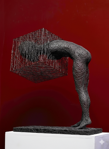 פיסול בחוט ברזל: האדם כלוא בלולאות הד חוזרות