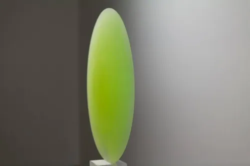 דיסק עדשה עשוי יציקת אפוקסי מהתערוכה של פשגיאן ב-SITE סנטה פה